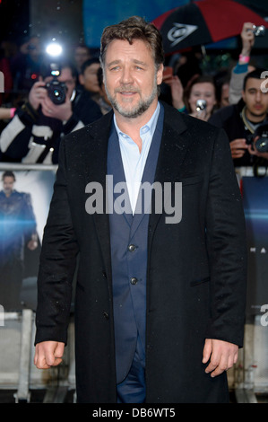 Russell Crowe arrives for the European Premiere of 'Man Of Steel', London, Wednesday, June. 12, 2013. Stock Photo