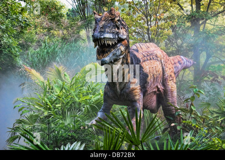 Metriacanthosaurus (which means 'moderately spined') dinosaur from the late Jurassic period. Stock Photo