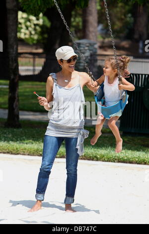 Halle Berry spends the afternoon with her daughter Nahla Ariela Aubry