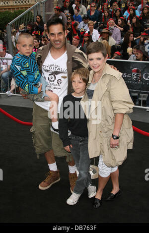 Natalie Maines, Adrian Pasdar and family at the premiere of Pirates of ...