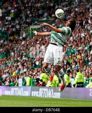 Celtic Park, Glasgow, Scotland. 23rd July, 2013. UEFA Champions League qualification, second leg. Celtic FC versus Cliftonville. Georgios Samaras during the game Credit:  Action Plus Sports/Alamy Live News Stock Photo