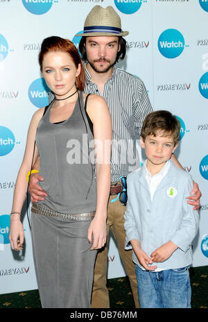 Hannah Spearritt and Andrew Lee-Potts with Buster Hannah Spearritt and Andrew Lee-Potts attend a photo call at London Zoo to celebrate the new fifth series of Primeval London, England - 08.05.11 Stock Photo