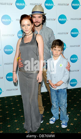 Hannah Spearritt and Andrew Lee-Potts with Buster Hannah Spearritt and Andrew Lee-Potts attend a photo call at London Zoo to celebrate the new fifth series of Primeval London, England - 08.05.11 Stock Photo