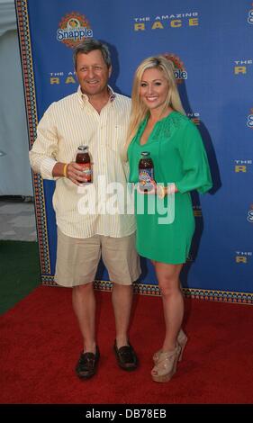 Gary Ervin and Mallory Ervin arrives at The Amazing Race: 10 Year Anniversary Party at Loews Miami Beach - Miami, Florida - 07.05.11 Stock Photo