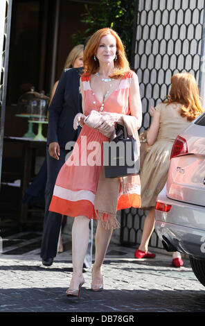 Marcia Cross leaves Cecconi's Restaurant in West Hollywood after having lunch with friends Wes Hollywood, California - 09.05.11 Stock Photo