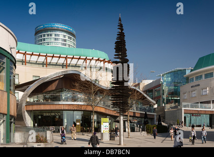 UK, England, Birmingham, Bullring, St Martin’s Square, with new spiral tree sculpture Stock Photo