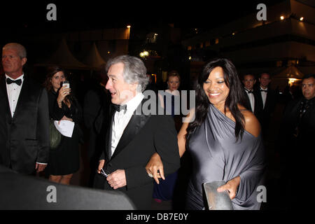 Actor Robert De Niro and his wife Grace Hightower at the 2011 Cannes International Film Festival - Day 1 - Opening Ceremony - departures Cannes, France - 11.05.11  Stock Photo