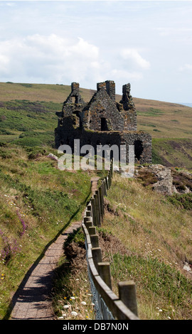 Dunskey Castle Stock Photo