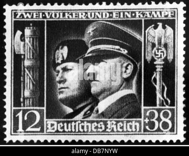 mail, postage stamps, Germany, 12 + 38 pfennig special issue, 1941, Additional-Rights-Clearences-Not Available Stock Photo