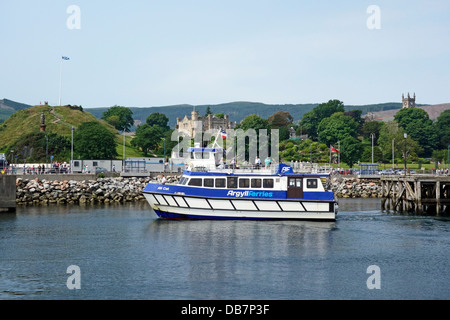 Passenger ferry Ali Cat operated by Argyll Ferries arrives at Dunoon Scotland from Gourock Stock Photo