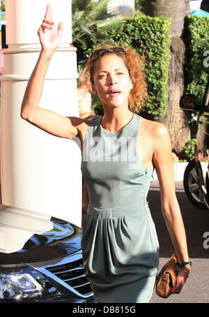 Noemie Lenoir Celebrities leaving the Martinez hotel during the 2011 Cannes International Film Festival - Day 6 Cannes, France - 16.05.11 Stock Photo