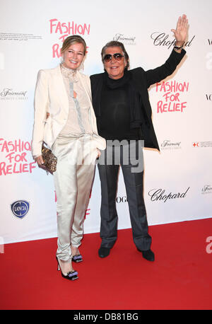 Roberto Cavalli and Eva Duringer 2011 Cannes International Film Festival - Day 6 - Fashion For Relief - Arrivals Cannes, France - 16.05.11 Stock Photo