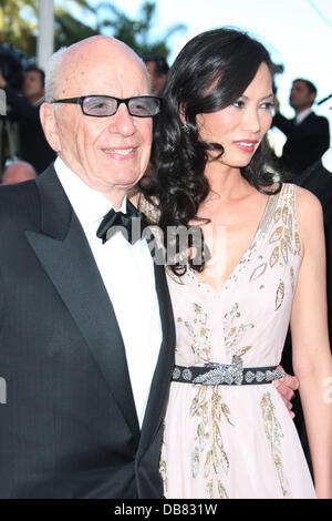 Rupert Murdoch and Wendi Deng 2011 Cannes International Film Festival - Day 6 - The Tree of Life - Premiere Cannes, France - 16.05.11 Stock Photo