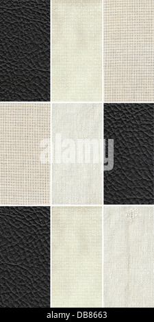 Fabric and leather pattern texture background (high res) Stock Photo