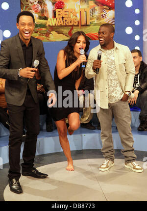 Terrence J, Rocsi and Kevin Hart 2011 BET Awards nominees announcement at BET Studios  New York City, USA - 17.05.11 Stock Photo