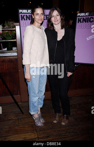 Amanda Peet and Emily Mortimer Opening night after party for the Public Theater Lab production of 'Knickerbocker' held at the Knickerbocker Bar and Grill  New York City, USA - 19.05.11 Stock Photo