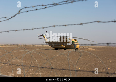 American services Operation Eagle Claw abandoned helicopter, Tabas, Iran Stock Photo