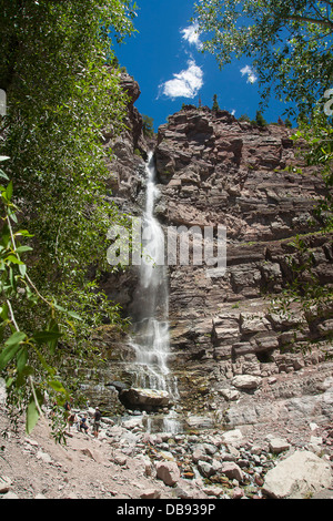 Cascade Falls in Ouray, Colorado. Stock Photo