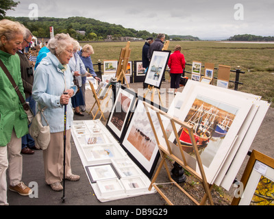 An art event on the promenade in Grange Over Sands, Cumbria, UK. Stock Photo