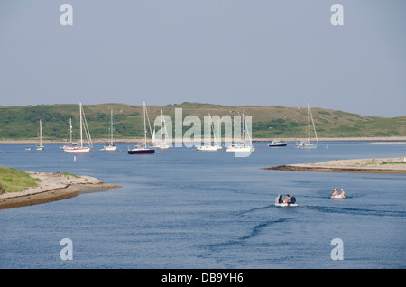 Massachusetts, Elizabeth Islands, Cuttyhunk Island. Boating off the rocky shores of Cuttyhunk. Stock Photo