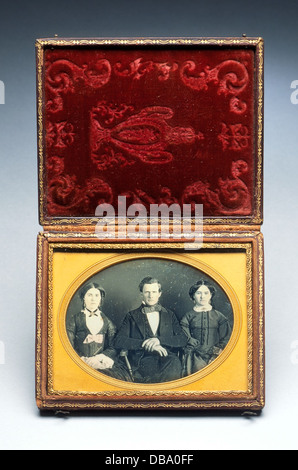 Portrait of Unidentified Man and 2 Unidentified Women M.91.287.5 Stock Photo