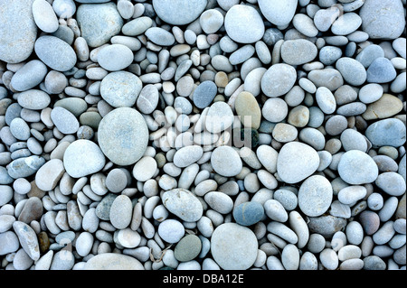 PEBBLES OR SMALL STONES ON A BEACH Stock Photo