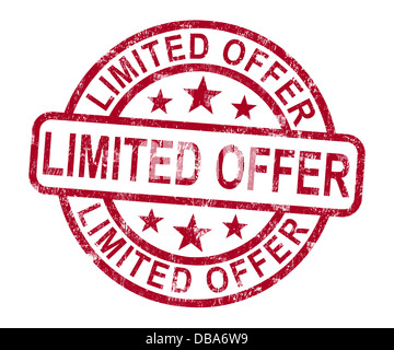 Limited Offer Stamp Shows Product Promotion Stock Photo