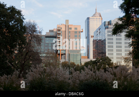 Building surrounding Flagstaff Gardens. Melbourne, Australia. Stock Photo