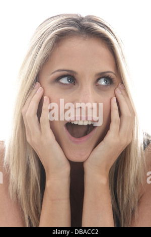 Young Sexy Woman Happy, Laughing, Shocked and Surprised Stock Photo - Alamy