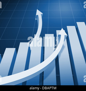 Charts and upward directed arrows Stock Photo - Alamy
