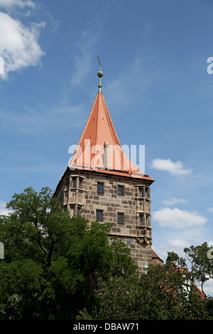 Gate Tower (Tiergärtnertor) in Nuremberg, Germany Stock Photo