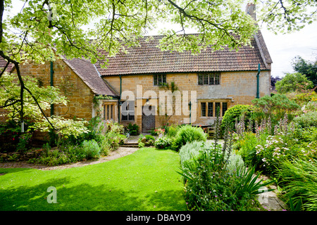 East Lambrook Manor House, location of the famous Margery Fish Cottage Garden in East Lambrook village, Somerset, England, UK Stock Photo