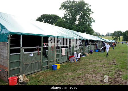 Hopetoun House, South Queensferry, Edinburgh, Saturday 27th July 2013, Stables at The Gillespie Macandrew Hopetoun Horse Trials, Hopetoun House, South Queensferry, 26/07/13 Credit:  Colin Lunn/Alamy Live News Stock Photo