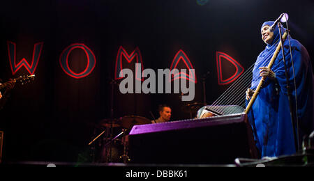 Malmesbury, Wiltshire, UK. 27th July, 2013. Malouma Mint Meidah performs at WOMAD festival in Charlton Park near Malmesbury in Wiltshire. The world music festival attracts nearly 40,000 people to the rural location. 27 July 2013 Credit:  Adam Gasson/Alamy Live News Stock Photo