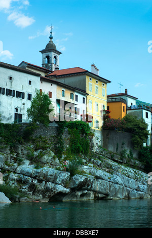 Soka river in Kanal, slovenia Stock Photo