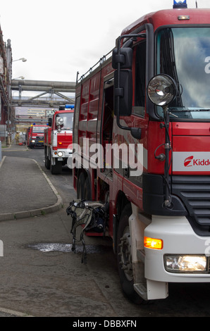 Firetrucks in action Stock Photo