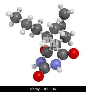 Barbiturates Color Secobarbital barbiturate sedative, chemical structure. Skeletal formula ...