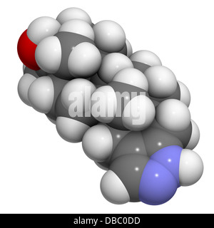 Stanozolol anabolic steroid drug, chemical structure. Often used as a performance enhancing drug (sports doping). Stock Photo