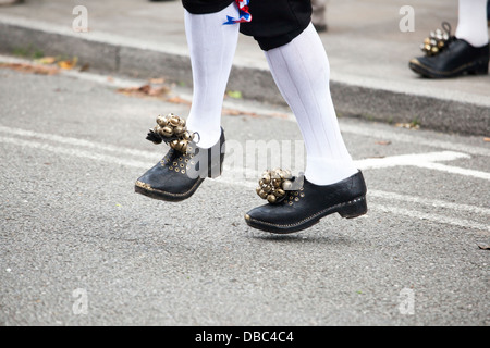 Morris dancers feet and shoes Stock Photo