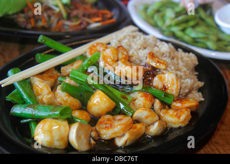 Fort Ft. Lauderdale Florida,Pei Wei Asian Diner,restaurant restaurants food dining eating out cafe cafes bistro,cuisine,food,Mongolian shrimp,sweet so Stock Photo