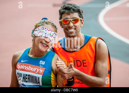 Terezinha Guulhermina during the Sainsbury’s International Para Challenge at the Olympic Stadium, London on July 28th, 2013, UK Stock Photo