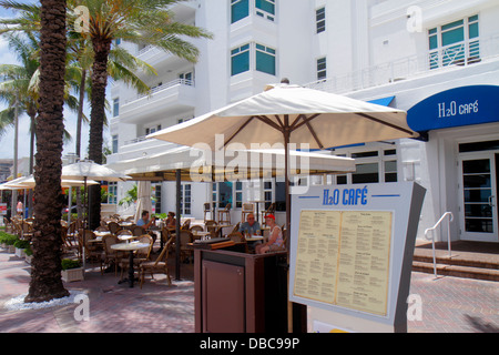 Fort Ft. Lauderdale Florida,South Fort Lauderdale Beach Boulevard,A1A,H2O Cafe,restaurant restaurants food dining cafe cafes,cuisine,food,al fresco si Stock Photo