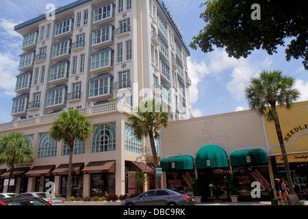 Fort Ft. Lauderdale Florida,Las Olas Boulevard,businesses,district,shopping shopper shoppers shop shops market markets marketplace buying selling,reta Stock Photo