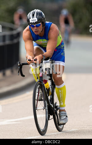 Excel Centre, London, England, UK. 28th July 2013. The Virgin Active London Triathlon. Credit:  Simon Balson/Alamy Live News Stock Photo