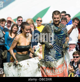 Wife carrying competition, the Lowland Games Stock Photo