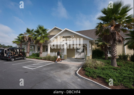 Sarasota Golf Range Practice Center in The Villages, Florida USA. An adult retirement Community in Central Florida. Stock Photo