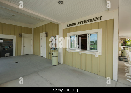 Sarasota Golf Range Practice Center in The Villages, Florida USA. An adult retirement Community in Central Florida. Stock Photo