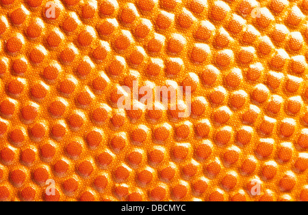 Detailed Textured Surface Of Basketball, Close-up. Stock Photo