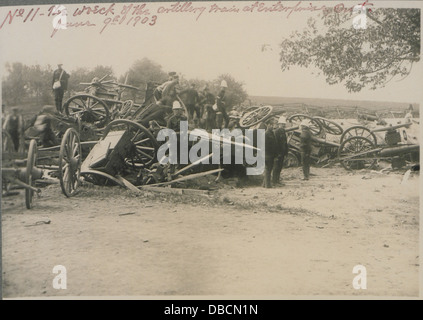 The wreck of the artillery train at Enterprise, Ontario, June 9, 1903 (HS85-10-14100-11) Stock Photo