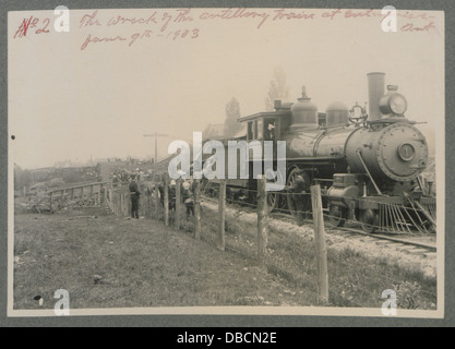 The wreck of the artillery train at Enterprise, Ontario, June 9, 1903 (HS85-10-14100-2) Stock Photo